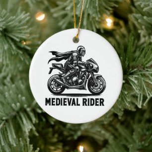 Medieval knight ceramic ornament