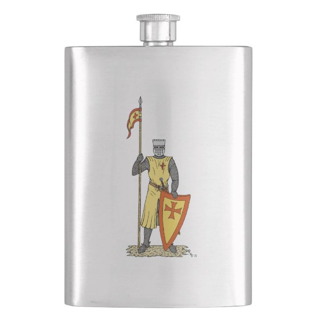 Medieval Knight Early 13th Century Hip Flask (Front)