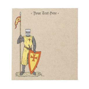 Medieval Knight Early 13th Century Notepad