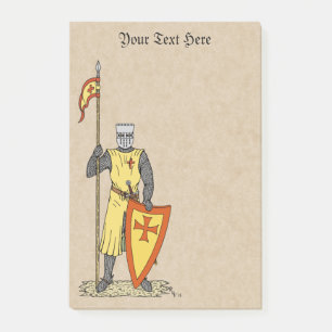 Medieval Knight Early 13th Century Post-it Notes