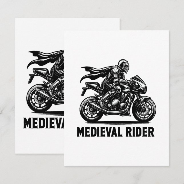 Medieval knight enclosure card (Front/Back)