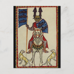 Medieval Knight Facing Forward Postcard