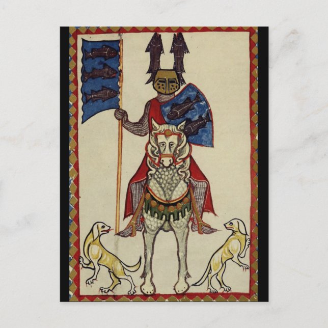 Medieval Knight Facing Forward Postcard (Front)