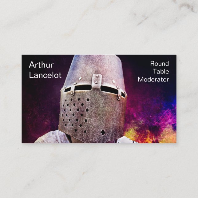 Medieval Knight Funny Customizable Business Card (Front)