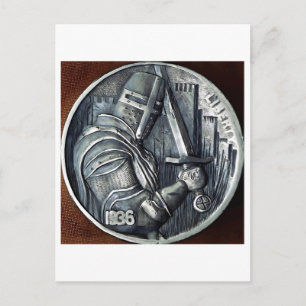 Medieval Knight. Hobo Nickel Coin. Postcard