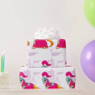 Medieval Knight Horse in Armour Fantasy Wrapping Paper