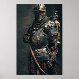 Medieval Knight in Armour Poster