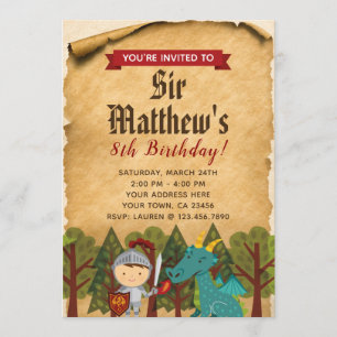 Medieval Knight Invitation