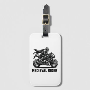 Medieval knight luggage tag