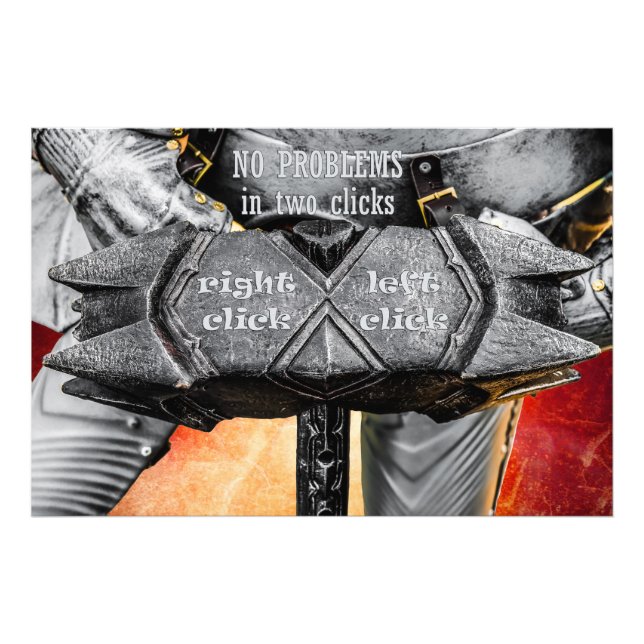 Medieval knight - No Problems In Two Clicks Photo Print (Front)