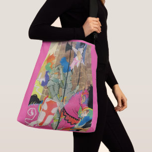 medieval knight on horseback crossbody bag