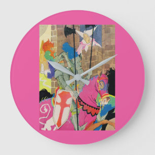 medieval knight on horseback large clock