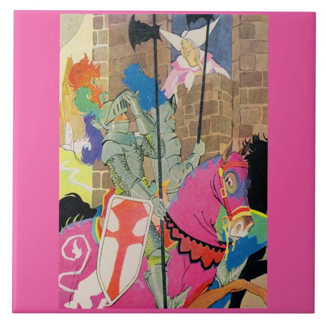 medieval knight on horseback tile (Front)