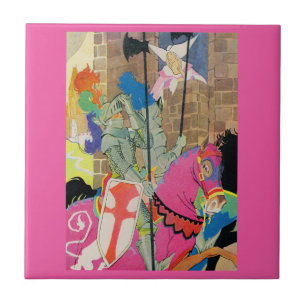 medieval knight on horseback tile