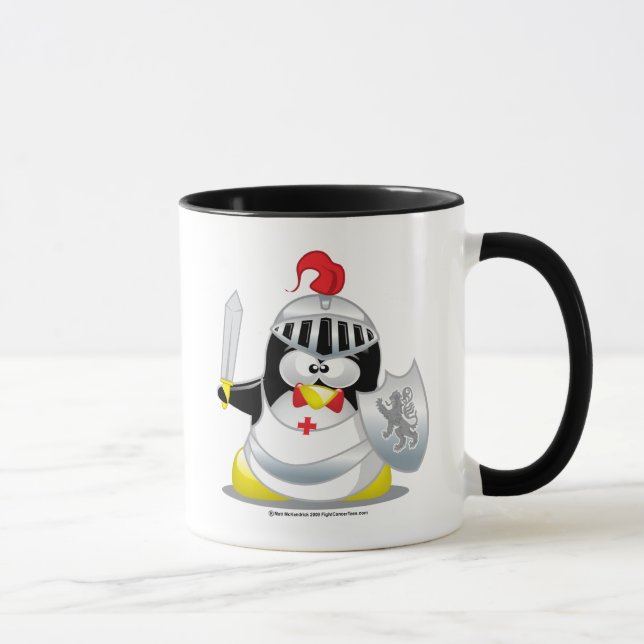Medieval Knight Penguin Mug (Right)