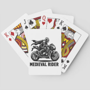 Medieval knight playing cards