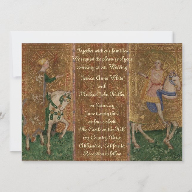 Medieval Knight Renaissance Fantasy Wedding Invitation (Front)