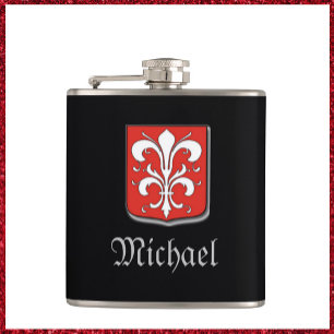 Medieval Knight Shield Hip Flask