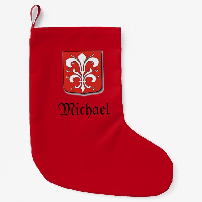 Medieval Knight Shield  Small Christmas Stocking (Front)