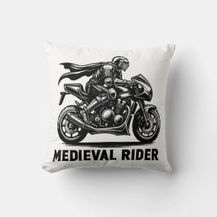 Medieval knight throw pillow