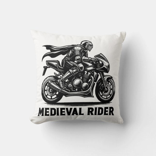 Medieval knight throw pillow (Front)