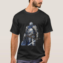 Medieval Knight with Blue Cape