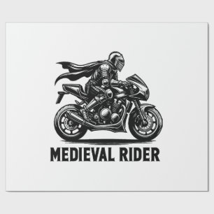 Medieval knight wrapping paper