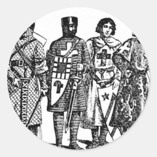 Medieval Knights Classic Round Sticker