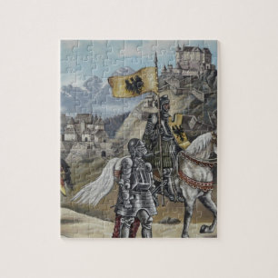 Medieval Knights Horses Lions Castle Party Destiny Jigsaw Puzzle