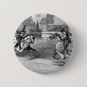 Medieval Knights Jousting 2 Inch Round Button
