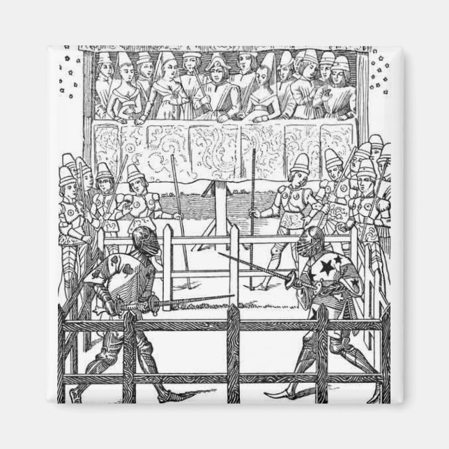 Medieval Knights Jousting Magnet (Front)