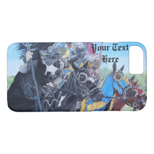 medieval knights jousting on horses historic art iPhone 8/7 case