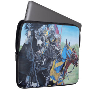 medieval knights jousting on horses historic art laptop sleeve