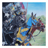 medieval knights jousting on horses historic art
