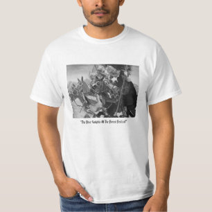 medieval knights jousting on horses historic art T-Shirt