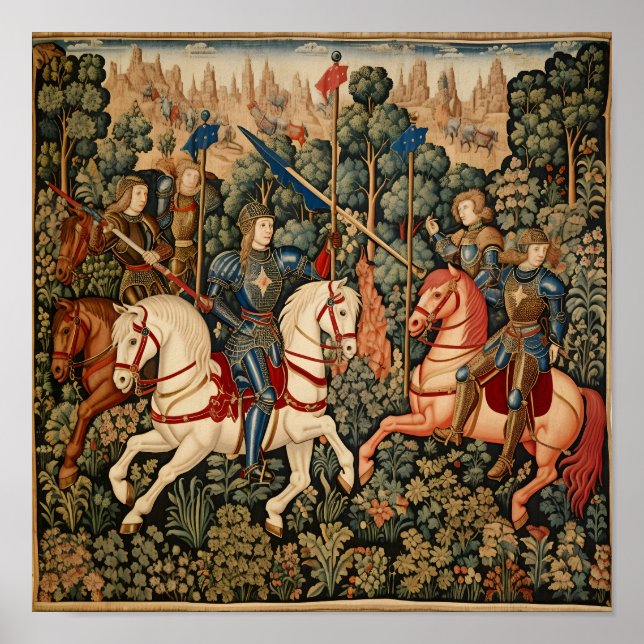 Medieval Knights Jousting Poster (Front)