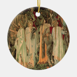 Medieval Knights of the Round Table Ceramic Ornament