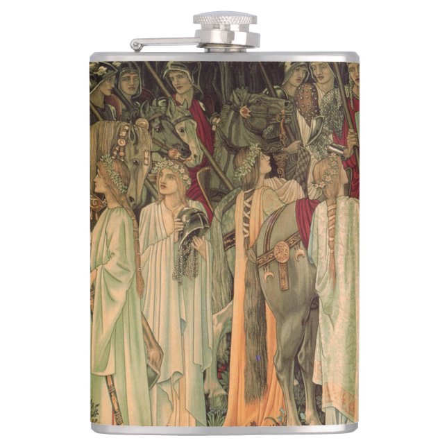 Medieval Knights of the Round Table Hip Flask (Front)