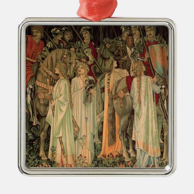 Medieval Knights of the Round Table Metal Ornament (Front)