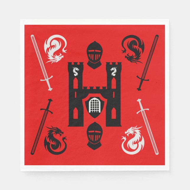 Medieval Knights Of The Round Table Napkin (Front)