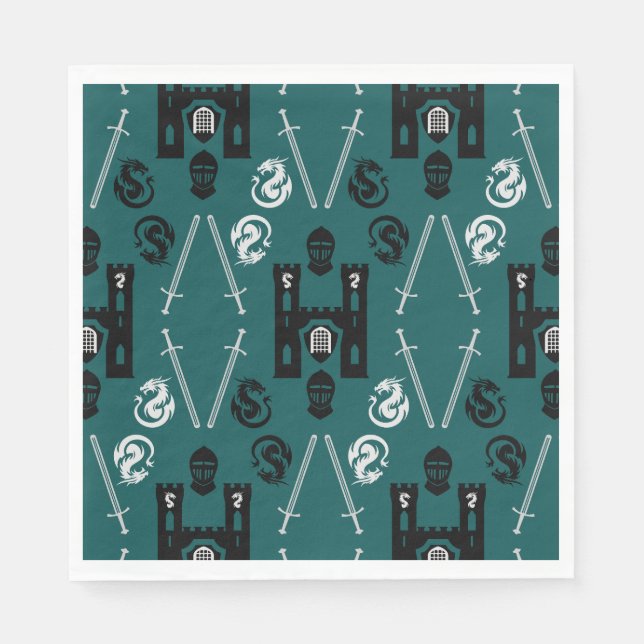 Medieval Knights Of The Round Table Napkin (Front)