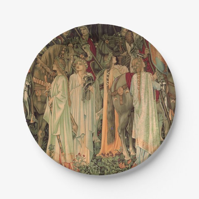 Medieval Knights of the Round Table Paper Plate (Front)