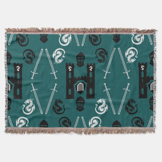 Medieval Knights Of The Round Table Throw Blanket (Front)