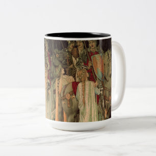 Medieval Knights of the Round Table Two-Tone Coffee Mug