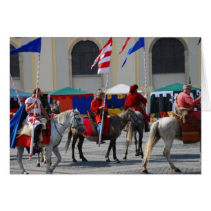 Medieval knights parade