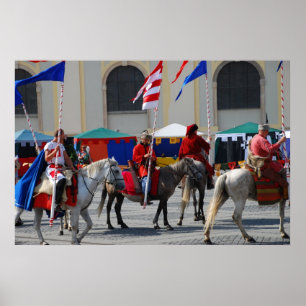 Medieval knights parade poster