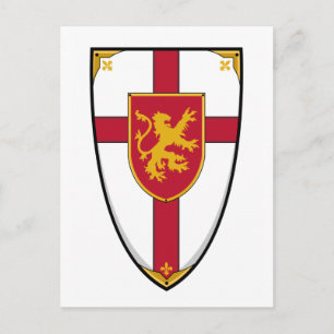 Medieval Knights Shield Postcard