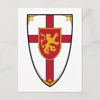 Medieval Knights Shield Postcard