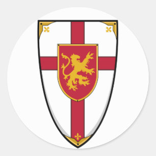Medieval Knights Shield Sticker