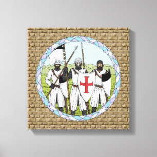 Medieval Knights Templar Canvas Print